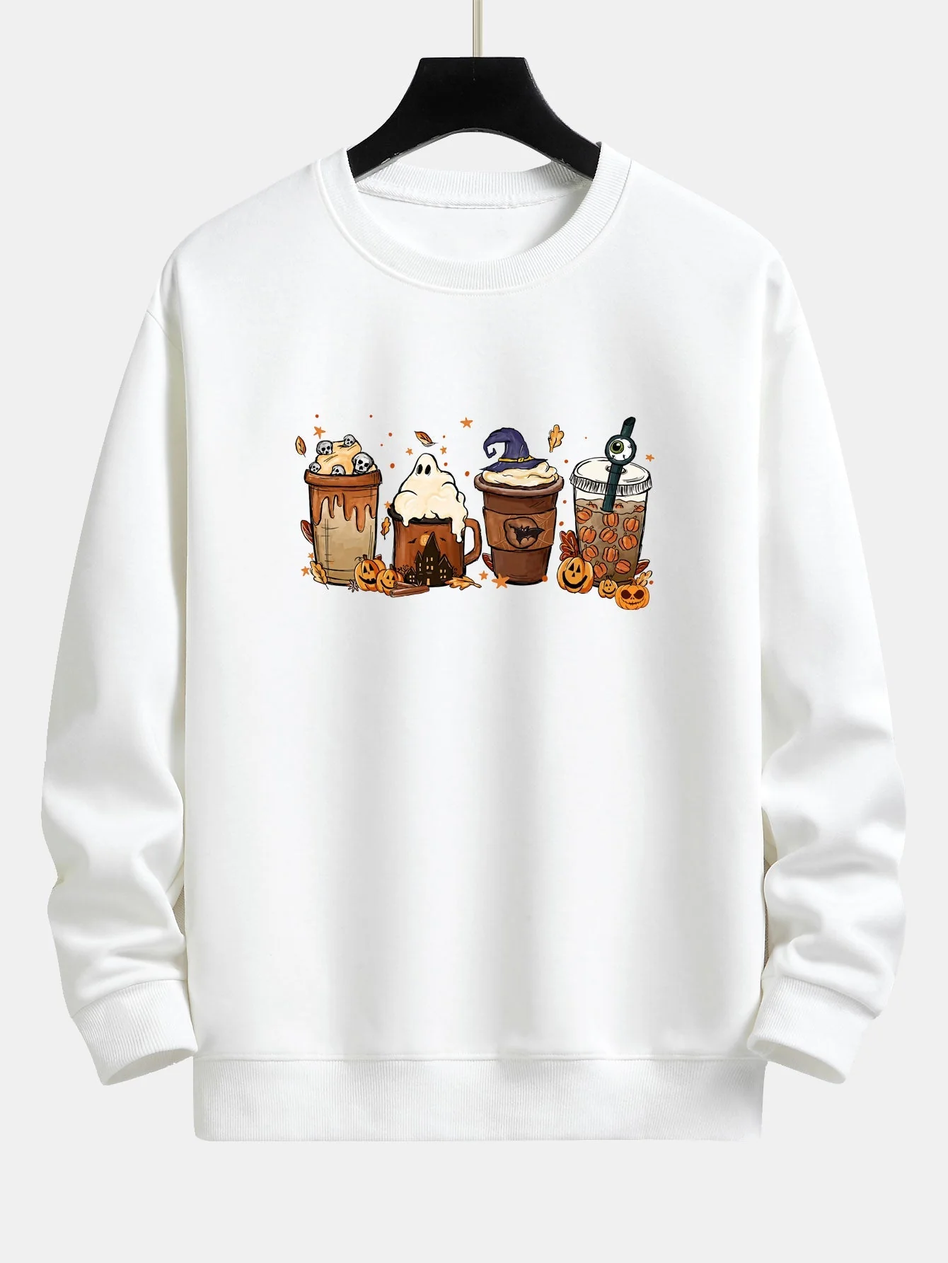Blas® | Halloween Coffee Print Relax Fit Sweatshirt - Image 3