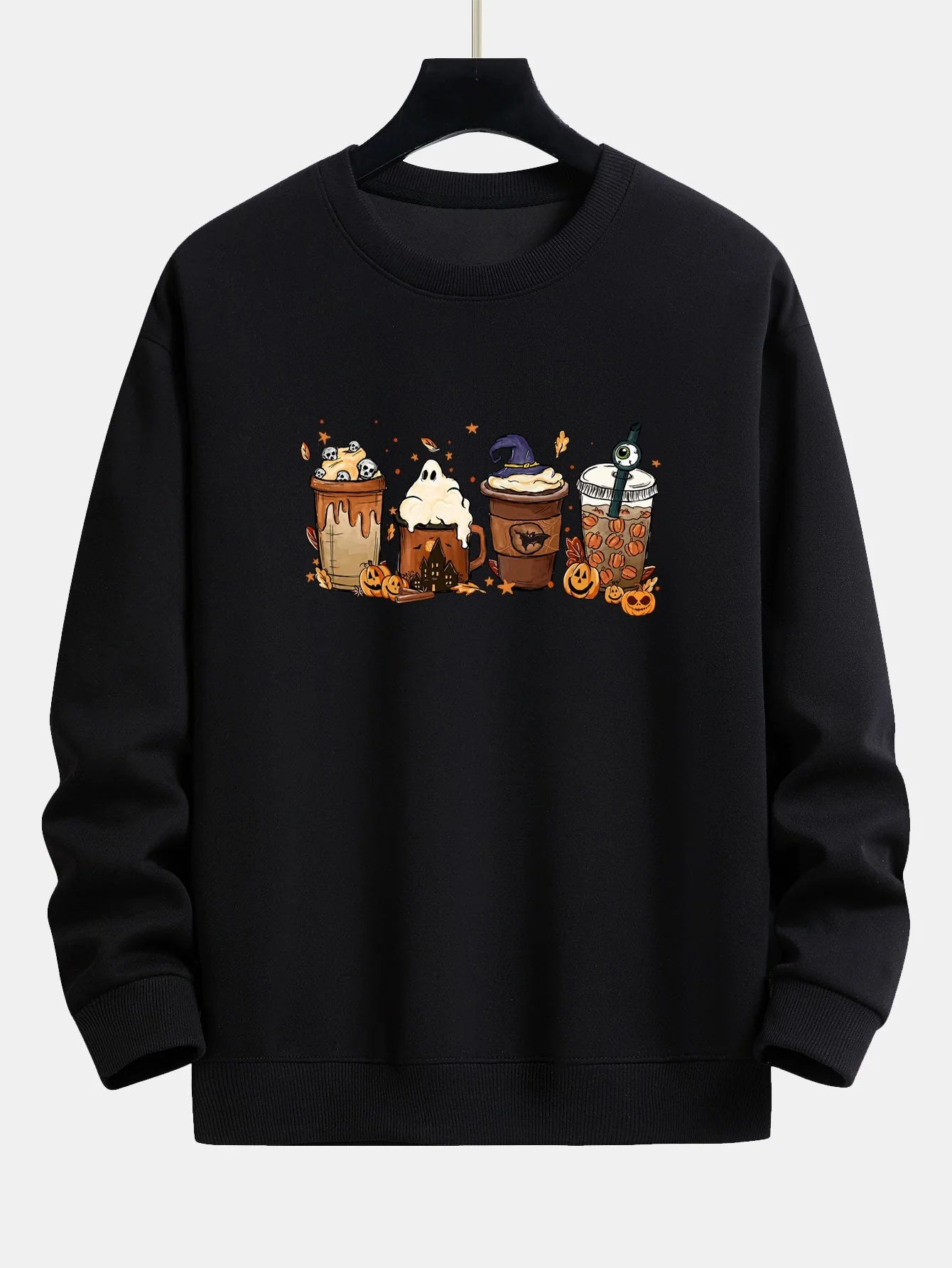 Blas® | Halloween Coffee Print Relax Fit Sweatshirt - Image 4