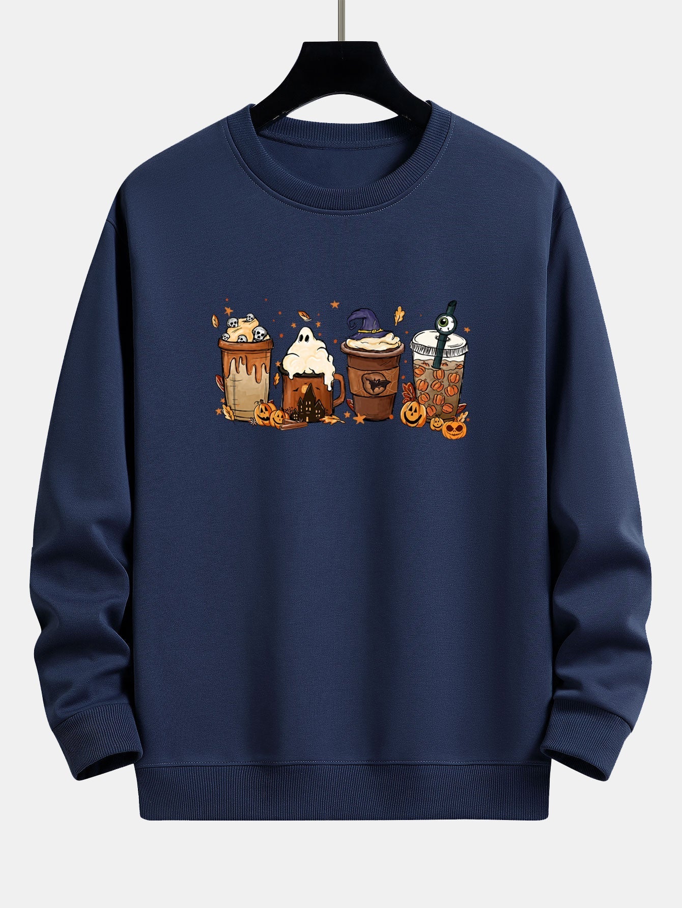Blas® | Halloween Coffee Print Relax Fit Sweatshirt - Image 7