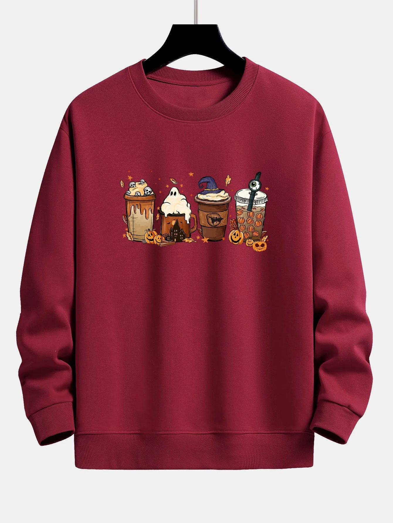 Blas® | Halloween Coffee Print Relax Fit Sweatshirt - Image 8