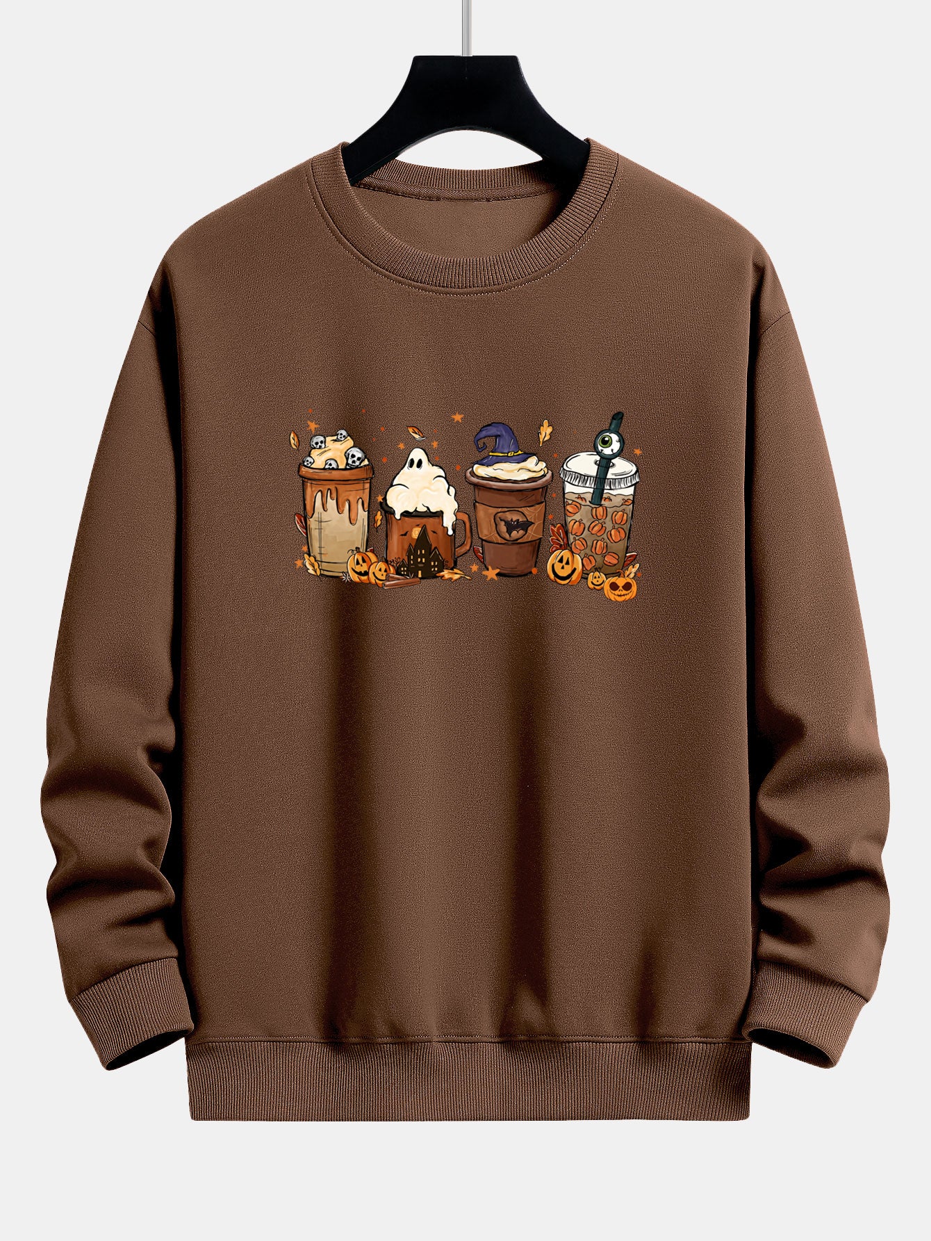 Blas® | Halloween Coffee Print Relax Fit Sweatshirt - Image 9