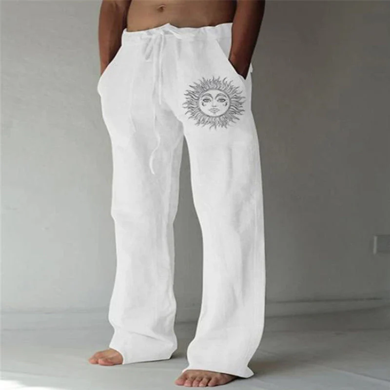 Boniface® | Elastic Solid Color Loose Casual Pants With Drawstring - Image 2