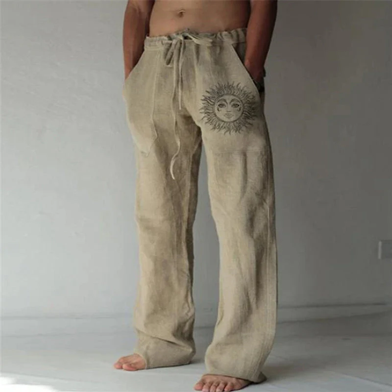 Boniface® | Elastic Solid Color Loose Casual Pants With Drawstring - Image 3