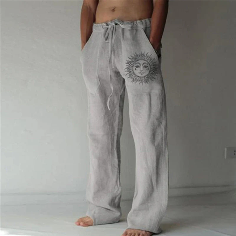 Boniface® | Elastic Solid Color Loose Casual Pants With Drawstring - Image 4