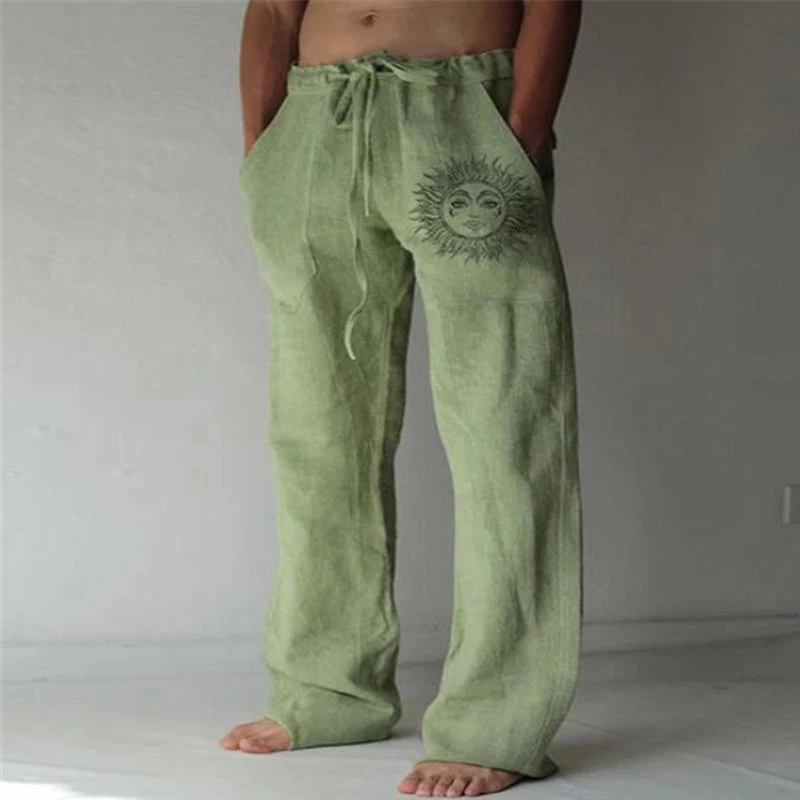 Boniface® | Elastic Solid Color Loose Casual Pants With Drawstring - Image 5
