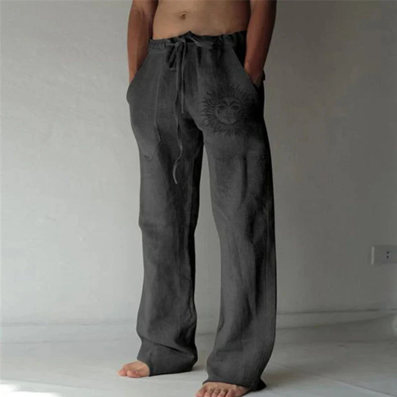 Boniface® | Elastic Solid Color Loose Casual Pants With Drawstring - Image 6