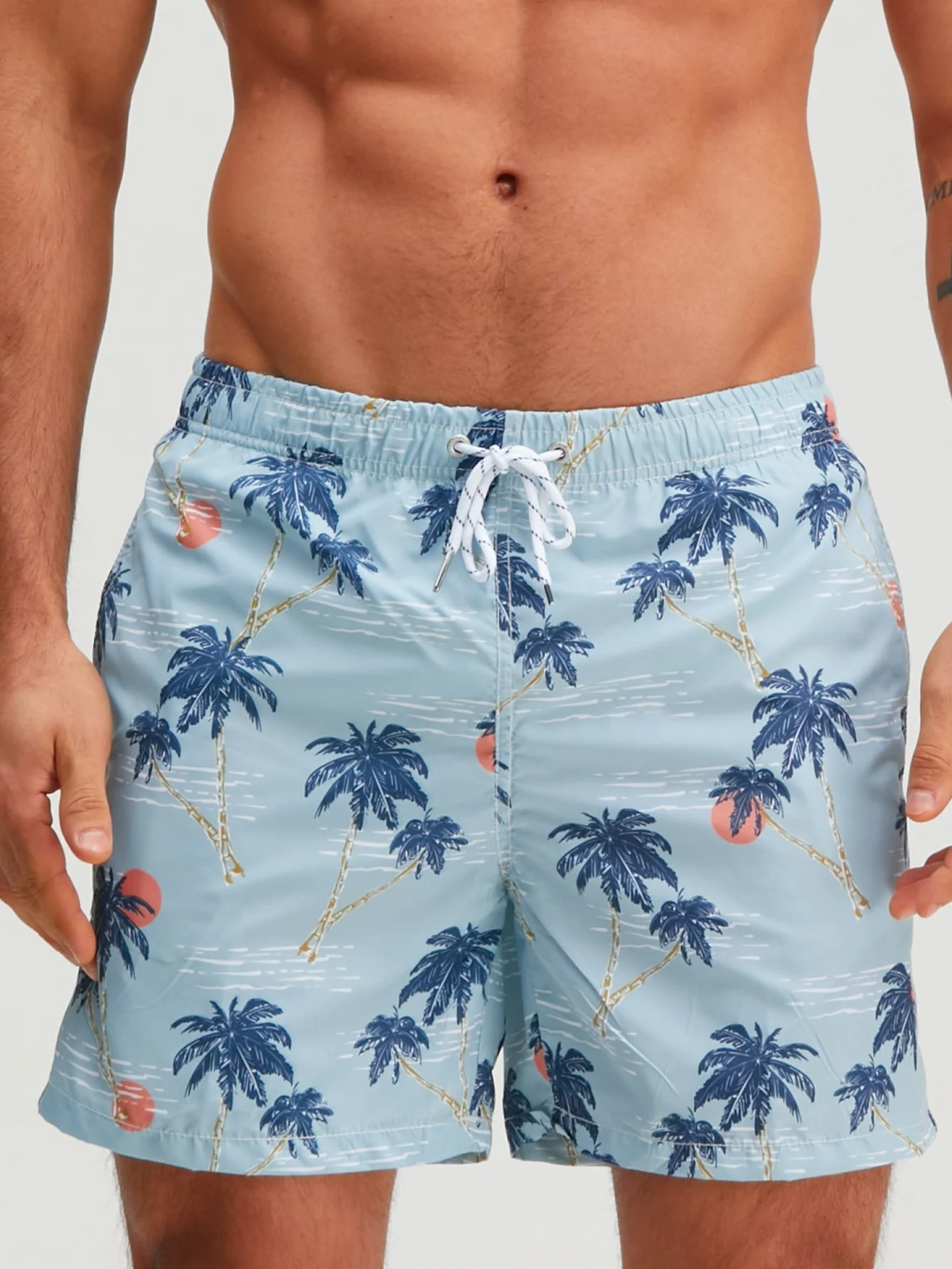 Bonifacio® | Palm Tree Sunset Print Swim Shorts - Image 3