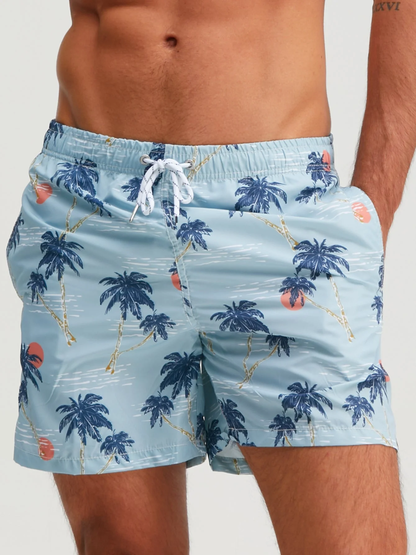 Bonifacio® | Palm Tree Sunset Print Swim Shorts - Image 4