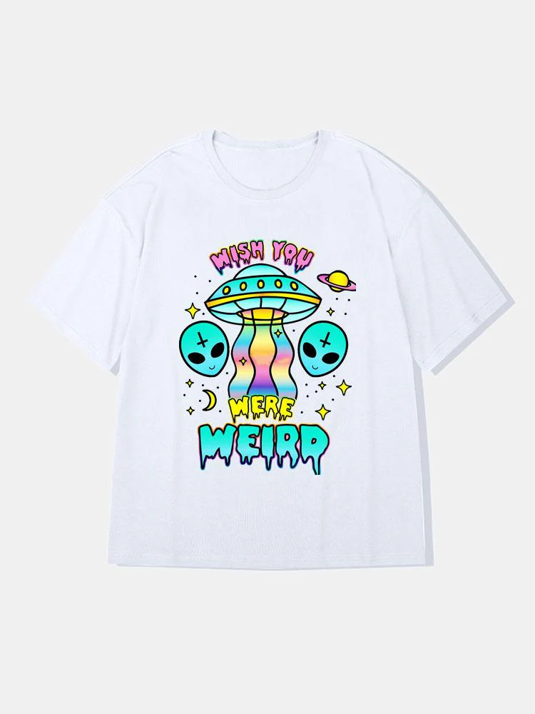 Borja® | Funny Alien Graphic Cotton T-Shirts - Image 2