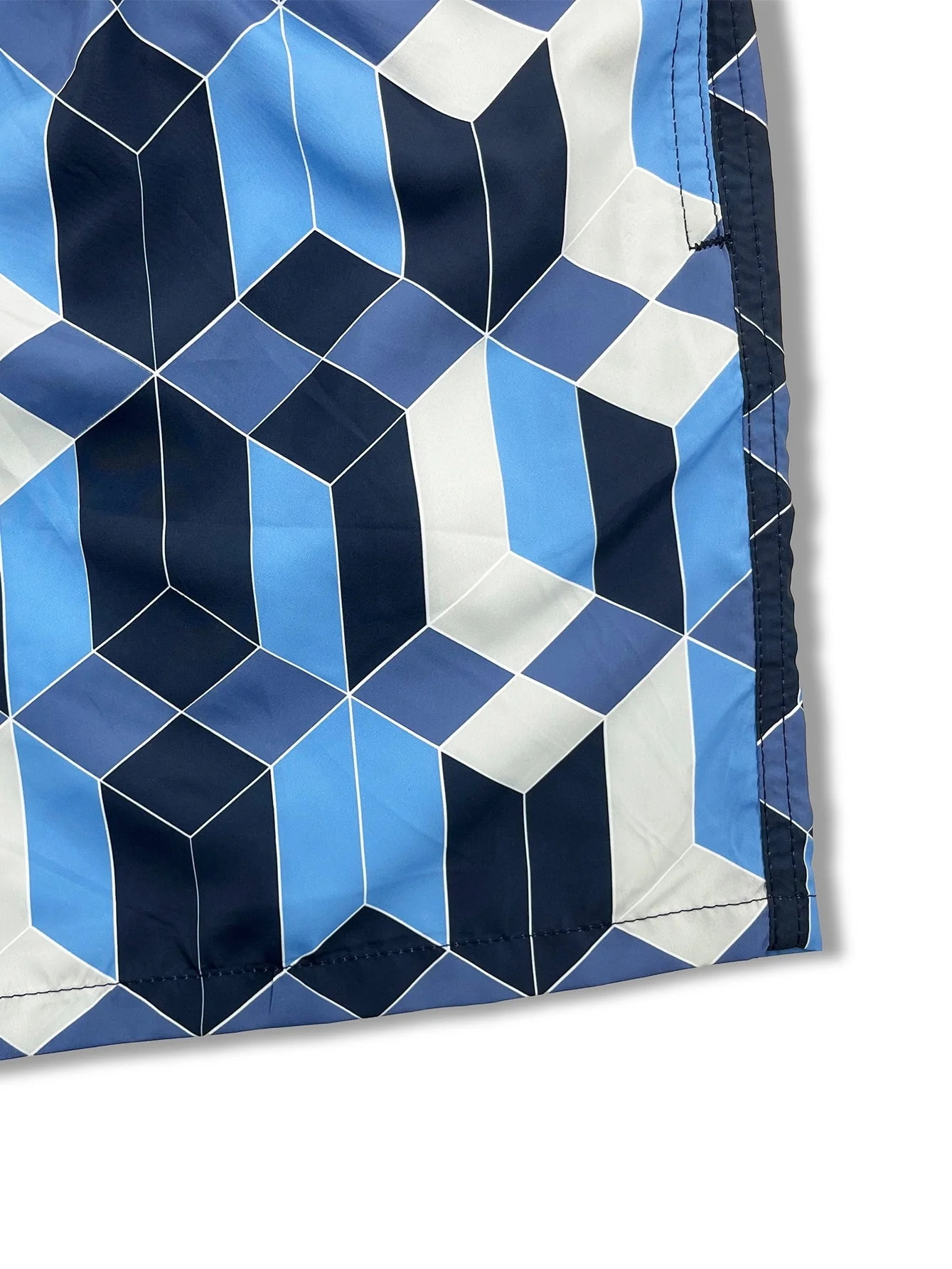 Borja® | Geometric Color Block Print Swim Shorts - Image 9