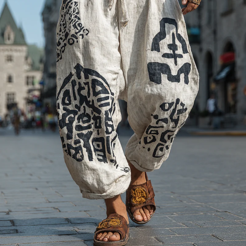Bradley | Men'S Bohemian Print Loose Pants - Image 2