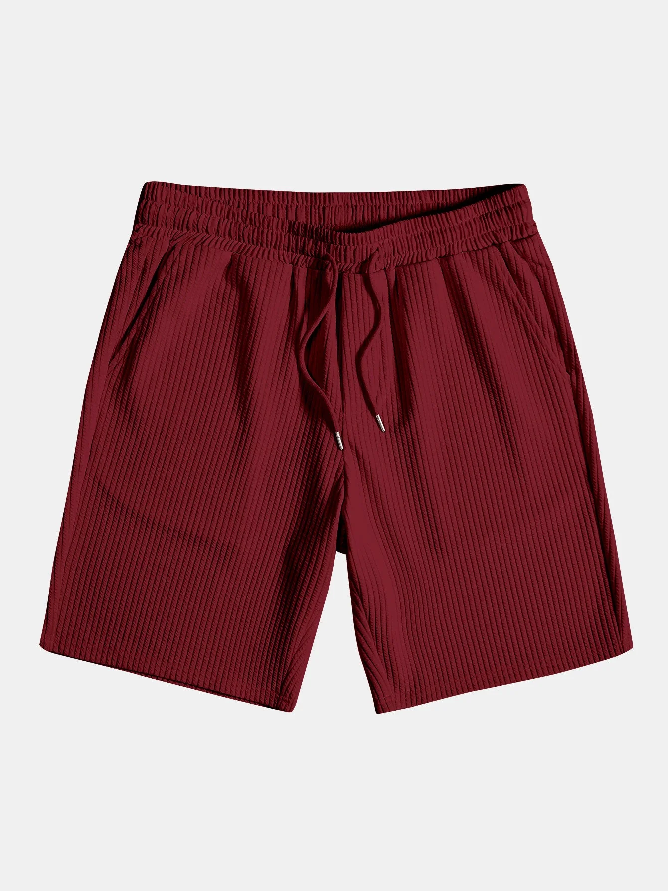 Brandon® | Muscle Fit Ribbed Stand Collar Shirt & Shorts - Image 22