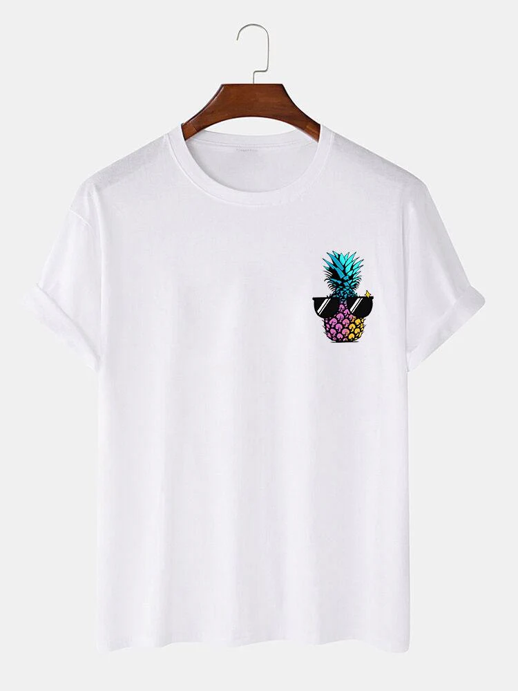 Brandon® | Pineapple With Sunglasses Print T-Shirt - Image 2