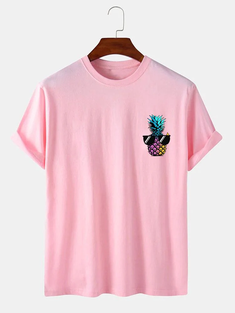 Brandon® | Pineapple With Sunglasses Print T-Shirt - Image 4