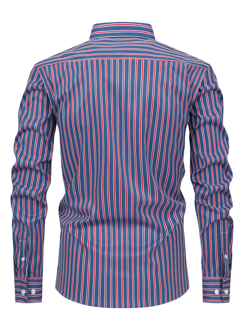 Brandon | Chic Striped Shirt - Image 10