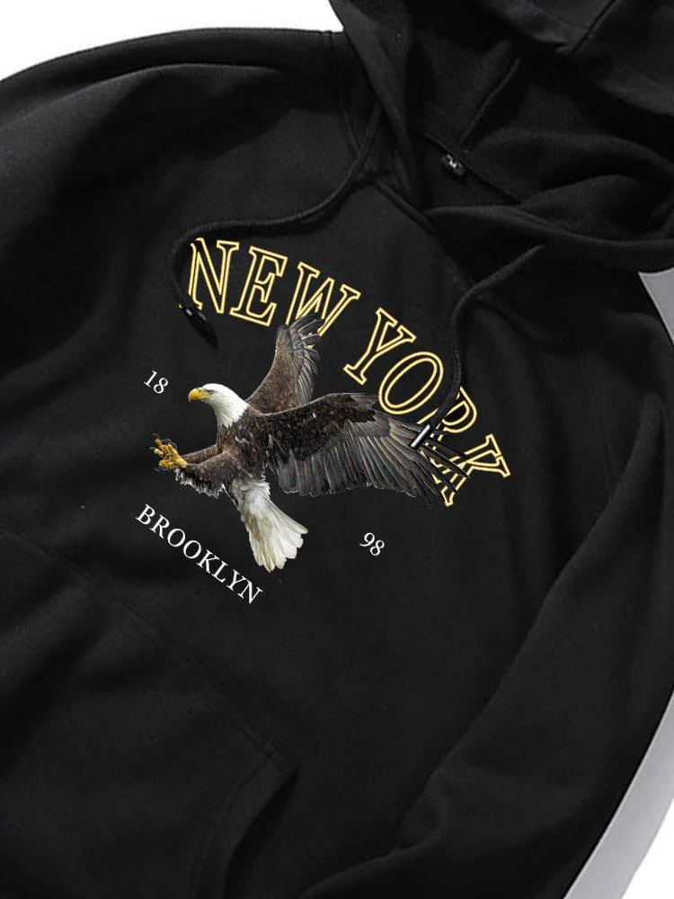 Brandon | New York Eagle Print Hoodie - Image 3