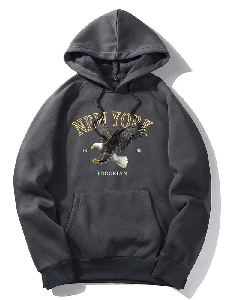 Brandon | New York Eagle Print Hoodie - Image 7