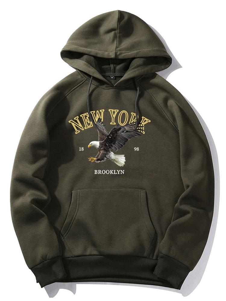 Brandon | New York Eagle Print Hoodie - Image 8