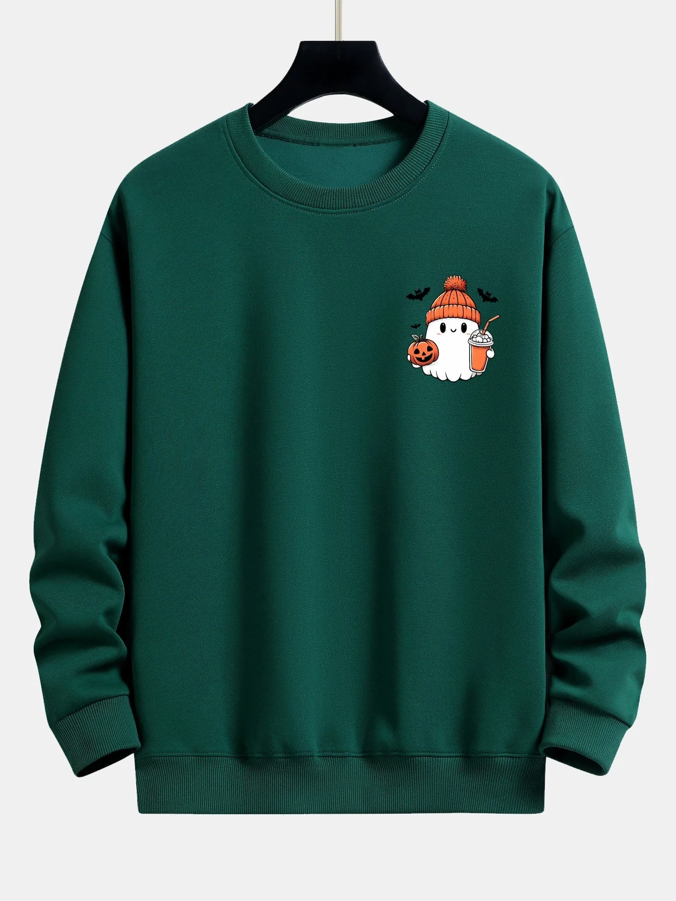 Braulio® | Halloween Ghost Pumpkin Print Relax Fit Sweatshirt - Image 10