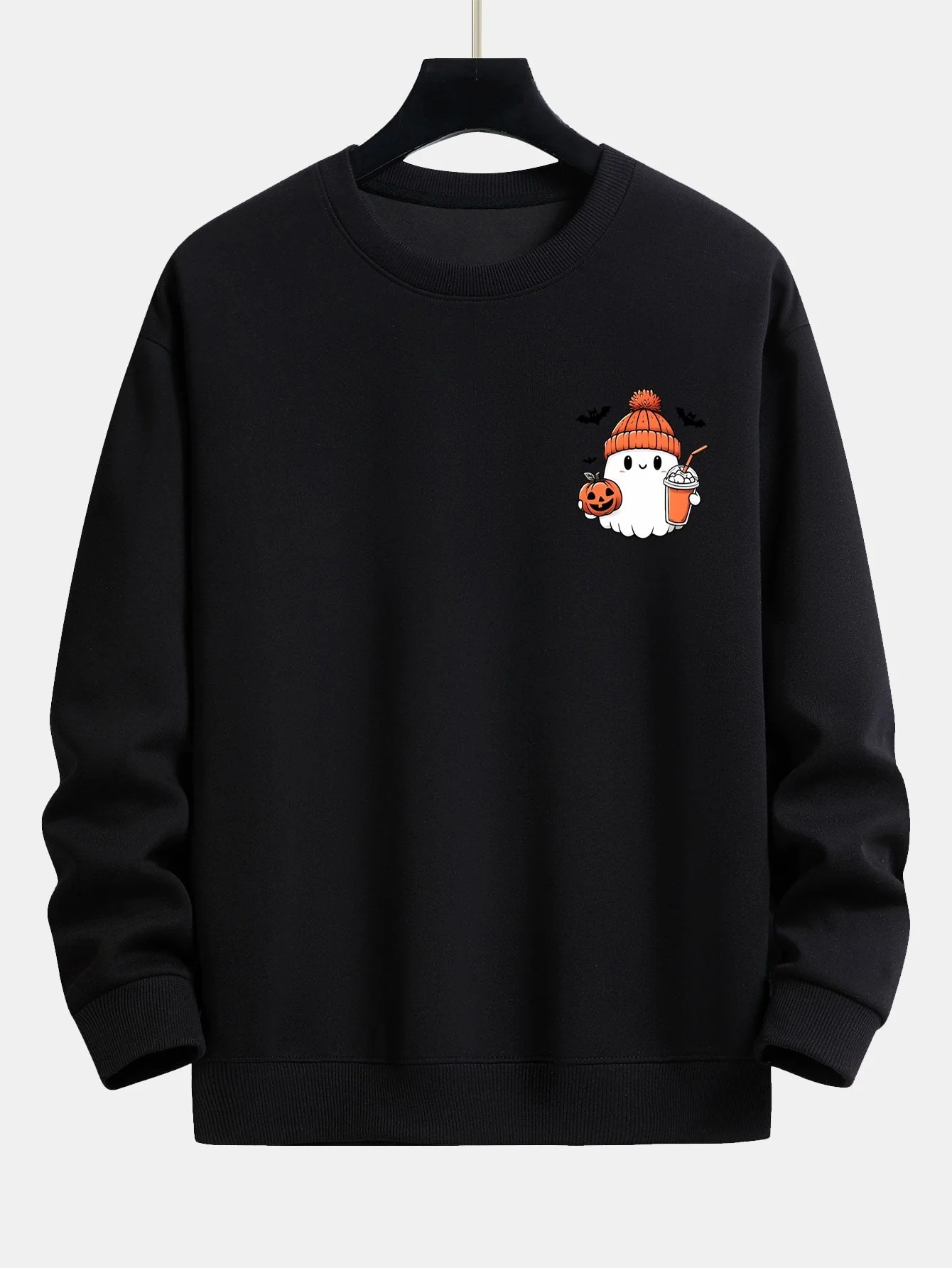 Braulio® | Halloween Ghost Pumpkin Print Relax Fit Sweatshirt - Image 4
