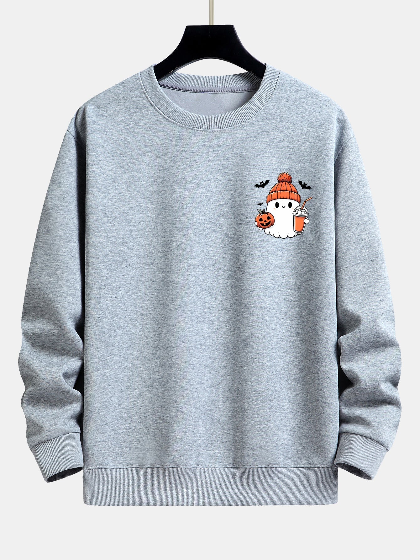 Braulio® | Halloween Ghost Pumpkin Print Relax Fit Sweatshirt - Image 6