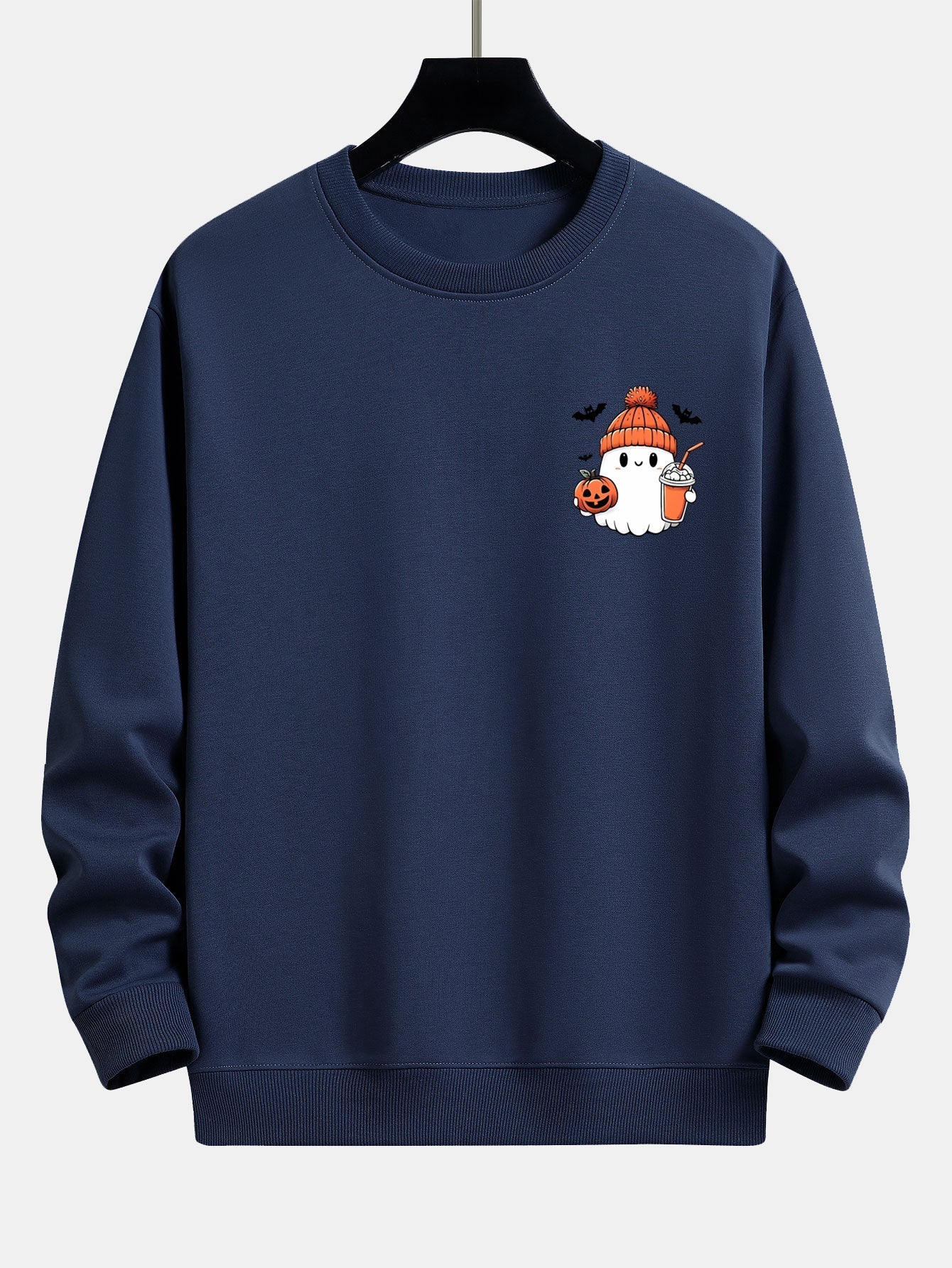 Braulio® | Halloween Ghost Pumpkin Print Relax Fit Sweatshirt - Image 7