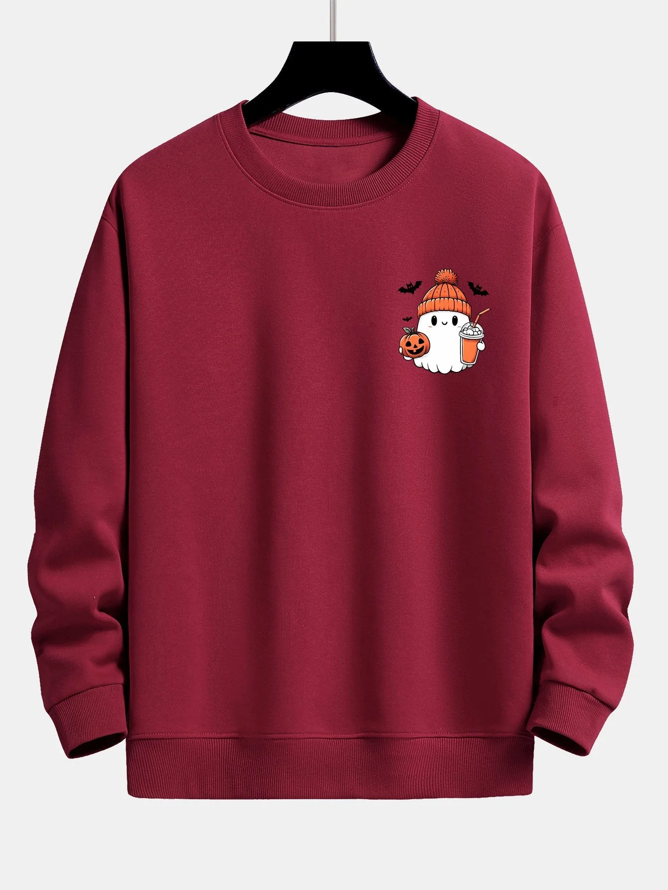Braulio® | Halloween Ghost Pumpkin Print Relax Fit Sweatshirt - Image 8