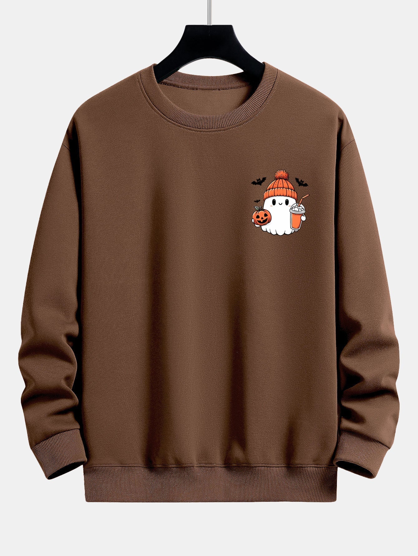Braulio® | Halloween Ghost Pumpkin Print Relax Fit Sweatshirt - Image 9