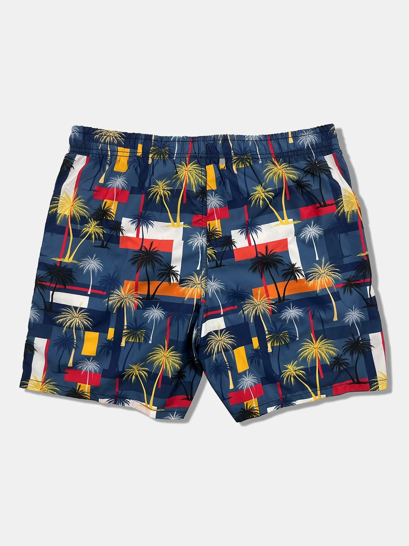 Bráulio® | Palm Tree Color Block Print Swim Shorts - Image 2