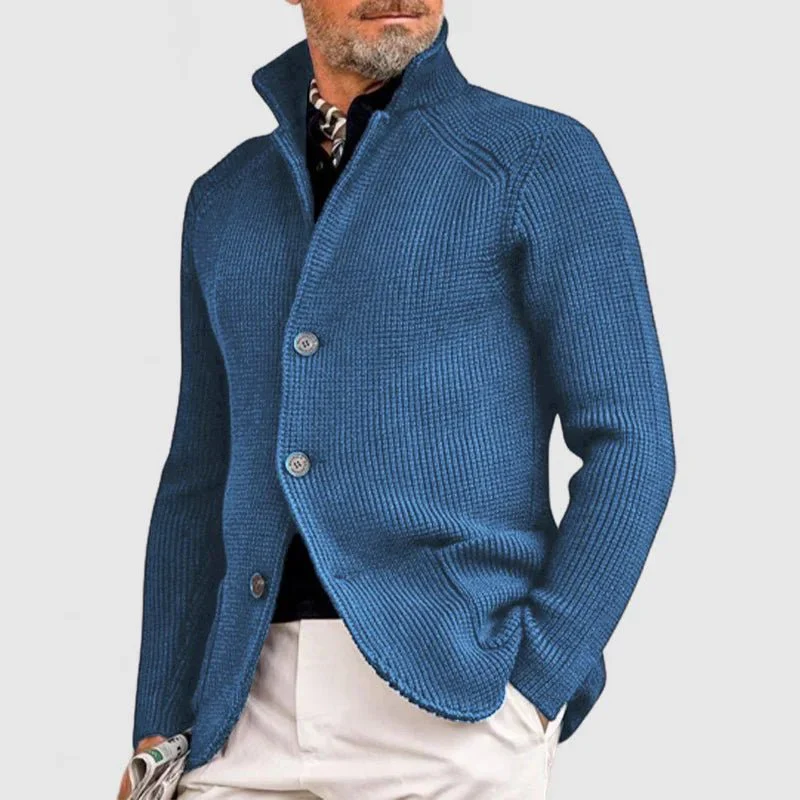 Braxton | Classic knitted cardigan with ribbed design and buttons - Image 3