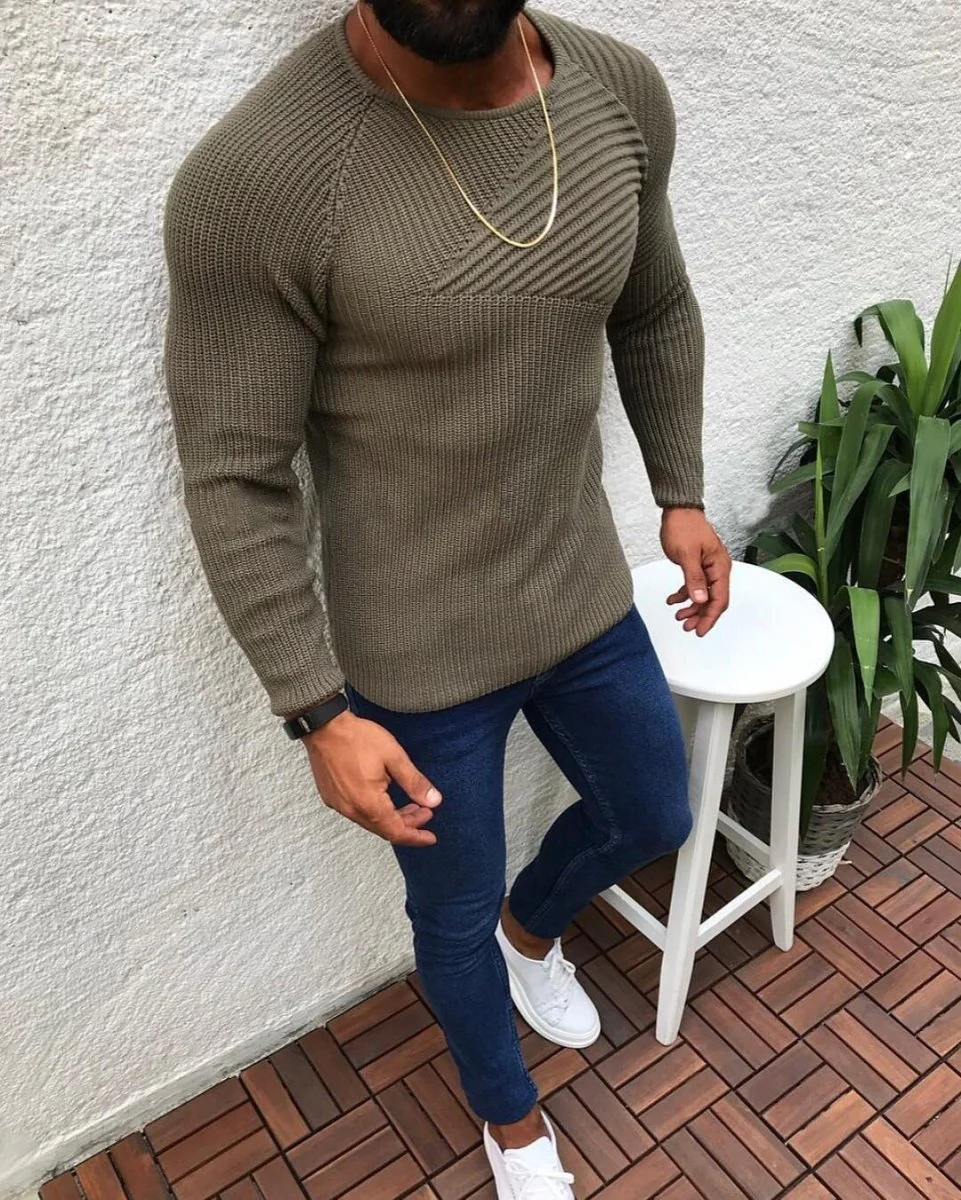 Brendan® | Stylish slim-fit knitted sweater - Image 2