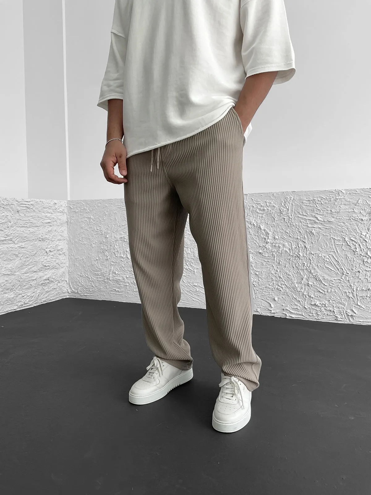 Brian® | Comfortable Ribbed Spandex Pants