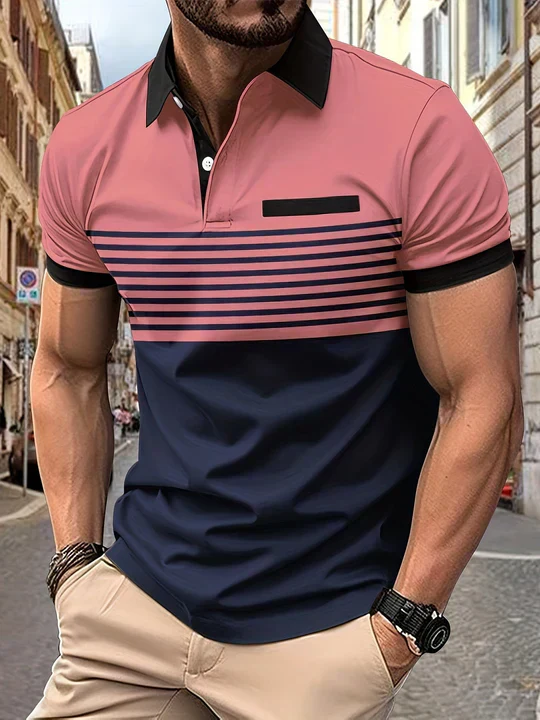 Brian® | Stripe Summer Polo For Men - Image 6