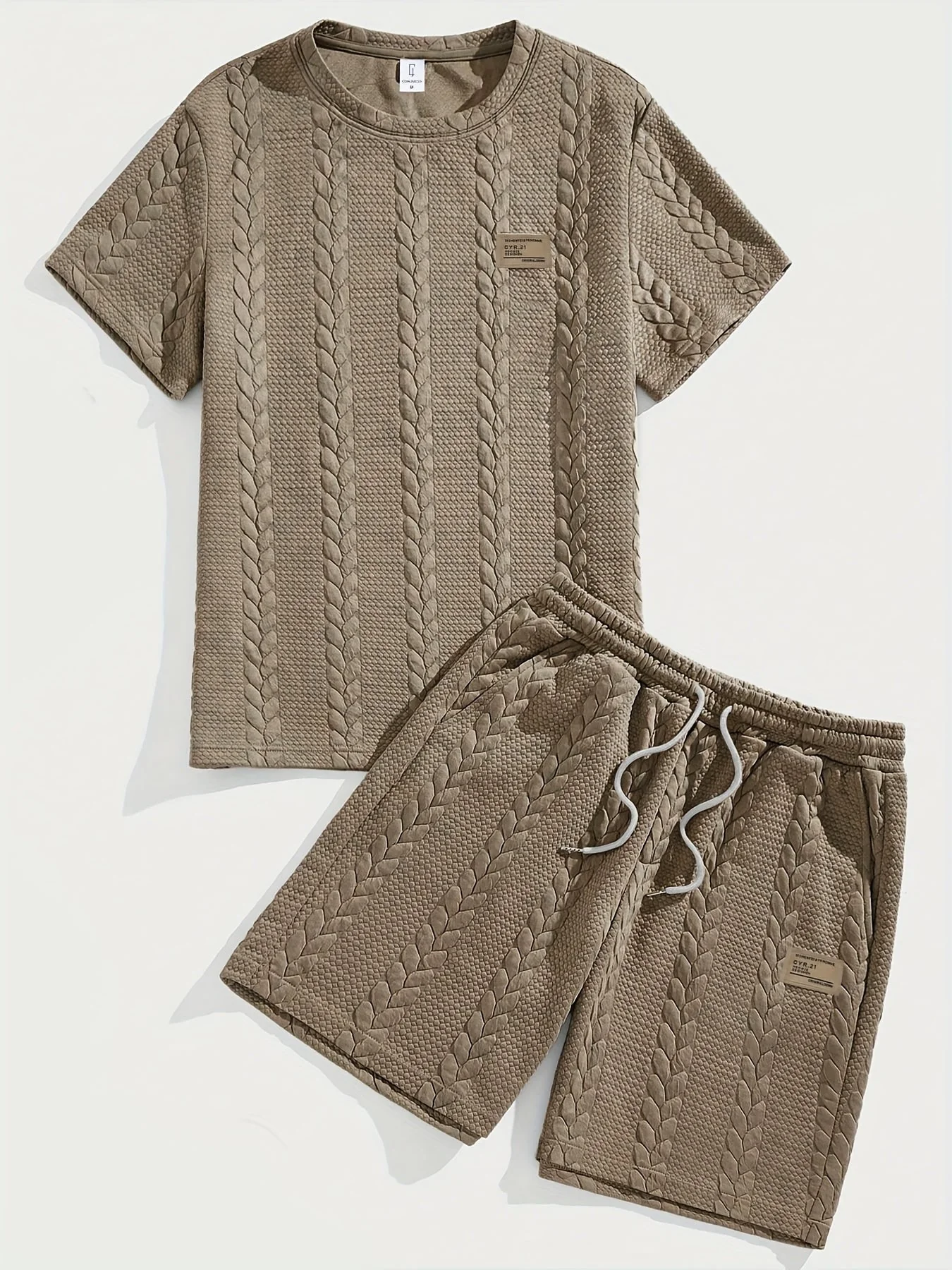 Brian | Textured Knit Short and Shirt Set – Summer Fit - Image 4