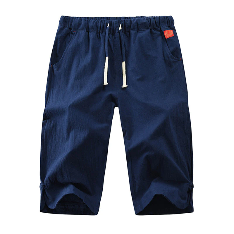 Briar® | Summer Solid Color Casual Linen Shorts For Men - Image 3