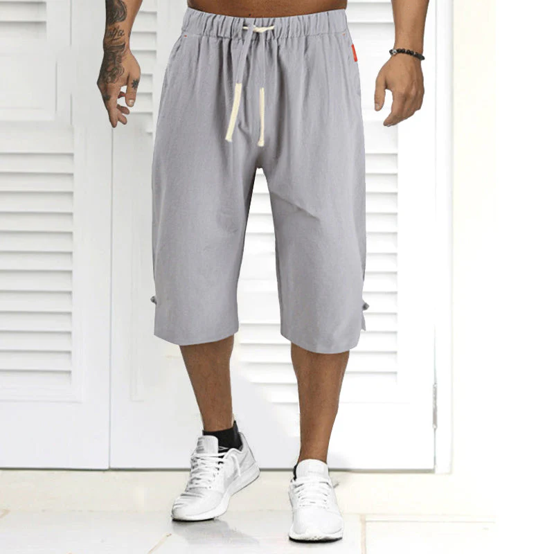 Briar® | Summer Solid Color Casual Linen Shorts For Men - Image 4