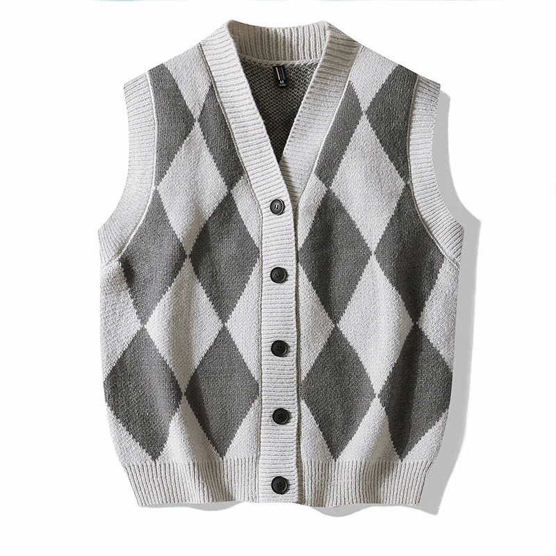 Brígido® | Argyle Wool Vest - Image 3