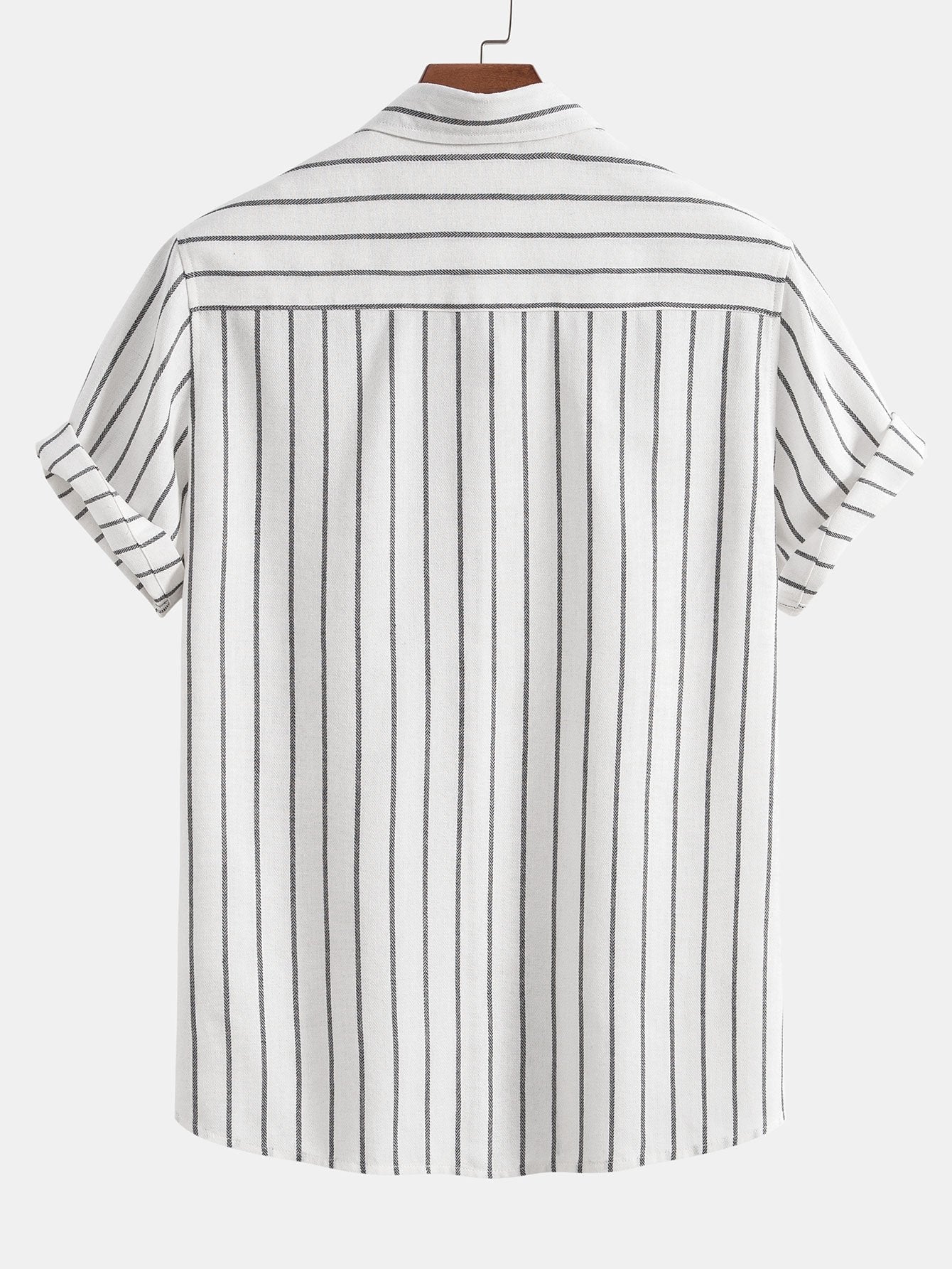 Bruce® | Cotton Blend Striped Button Up Shirt - Image 2
