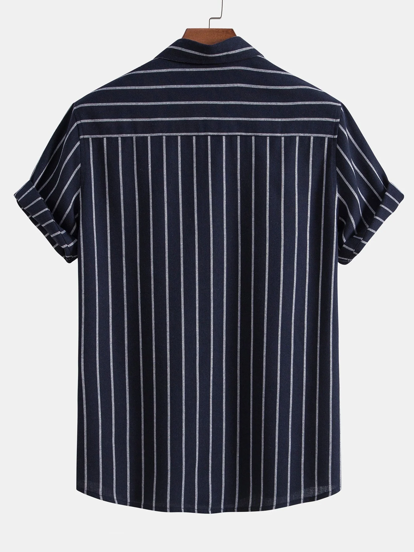 Bruce® | Cotton Blend Striped Button Up Shirt - Image 5