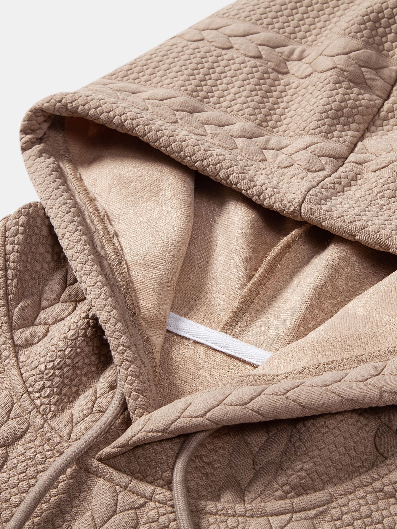 Bruce | Relax Fit Wheat Jacquard Hoodie - Image 11