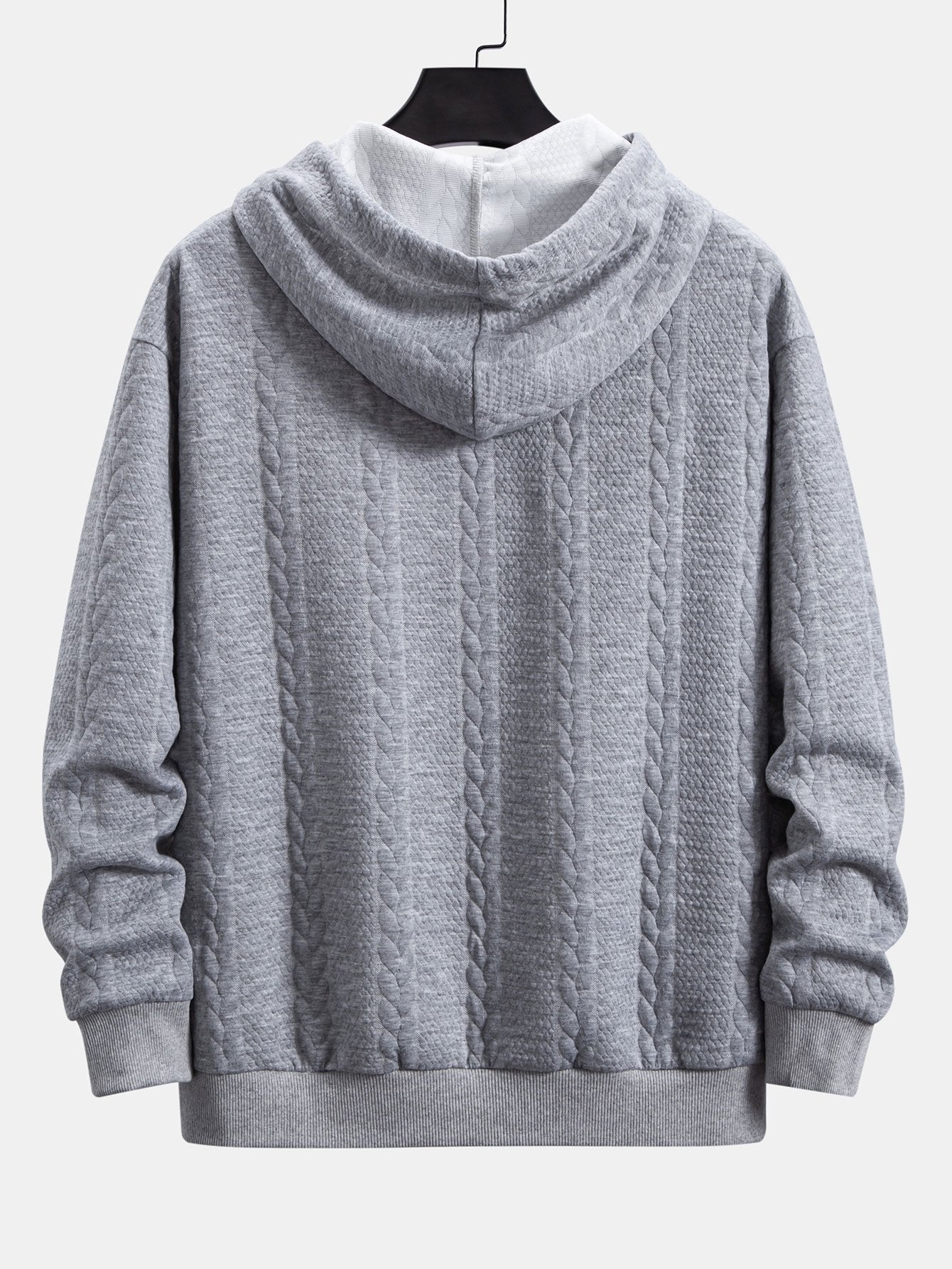 Bruce | Relax Fit Wheat Jacquard Hoodie - Image 12