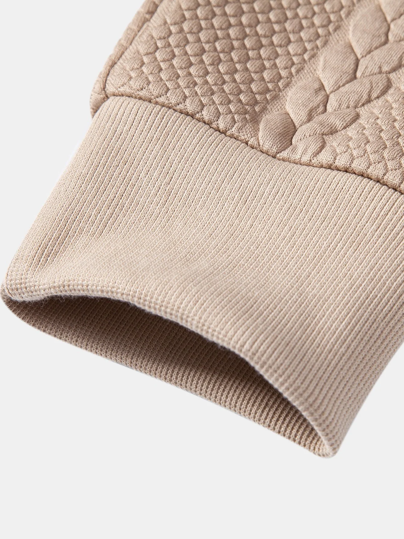 Bruce | Relax Fit Wheat Jacquard Hoodie - Image 15