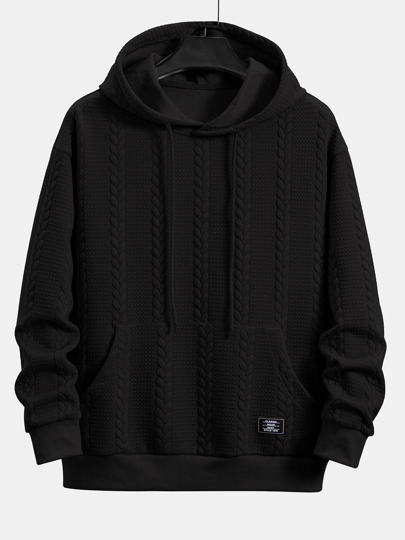 Bruce | Relax Fit Wheat Jacquard Hoodie - Image 17