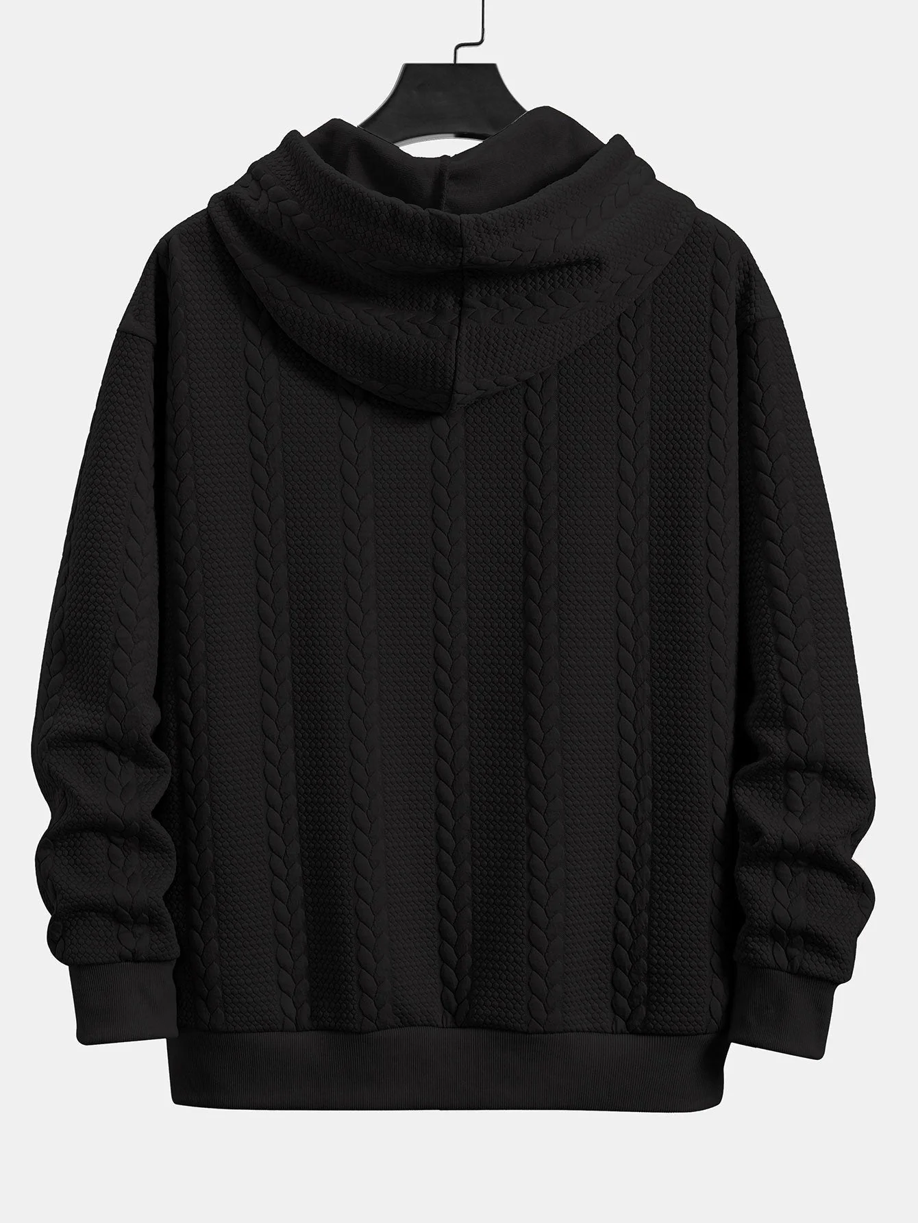 Bruce | Relax Fit Wheat Jacquard Hoodie - Image 18