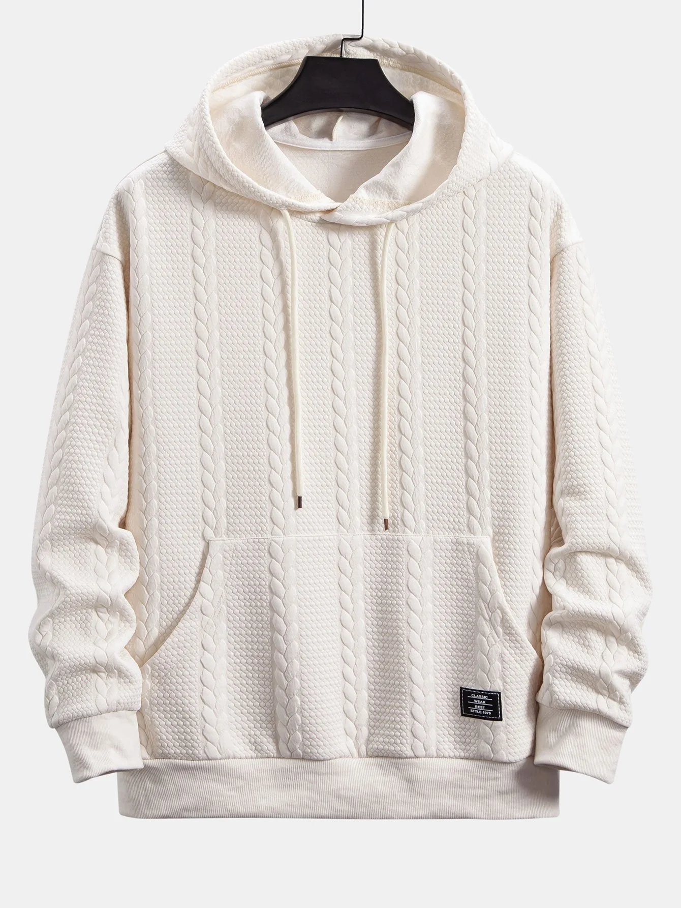 Bruce | Relax Fit Wheat Jacquard Hoodie - Image 21