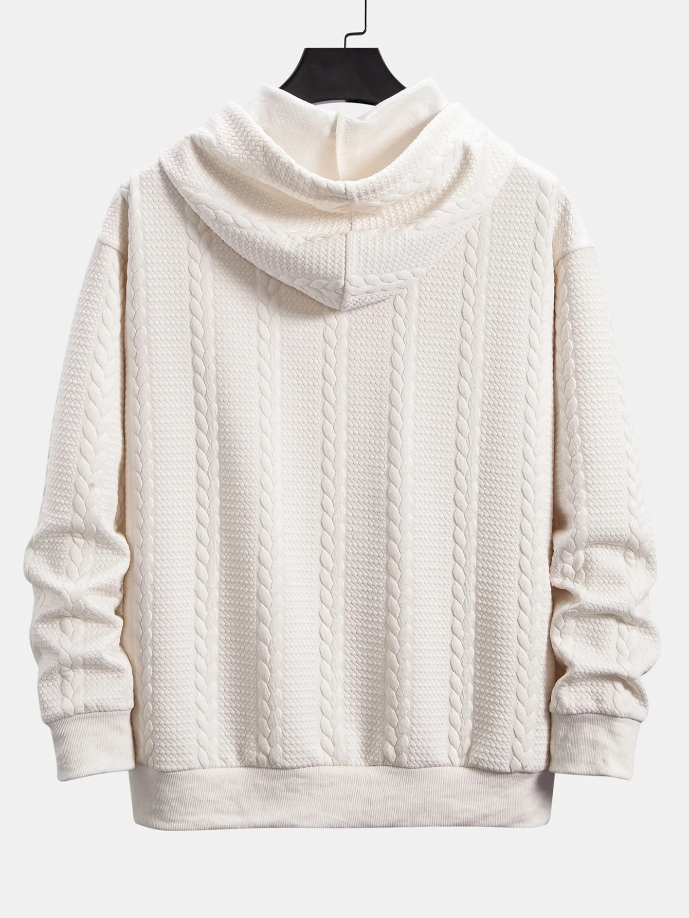 Bruce | Relax Fit Wheat Jacquard Hoodie - Image 22