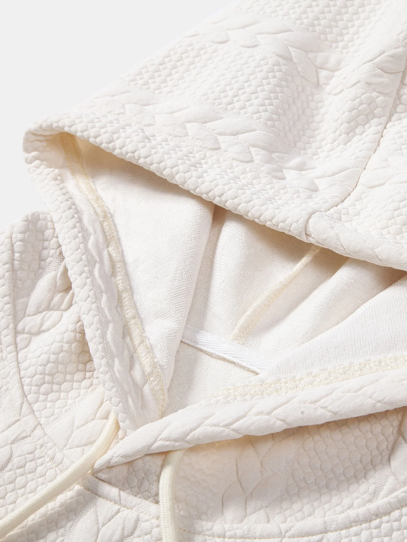 Bruce | Relax Fit Wheat Jacquard Hoodie - Image 23