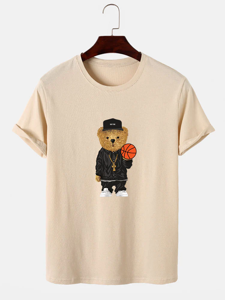 Bruno® | Basketball Bear Print T-Shirt & Shorts - Image 11