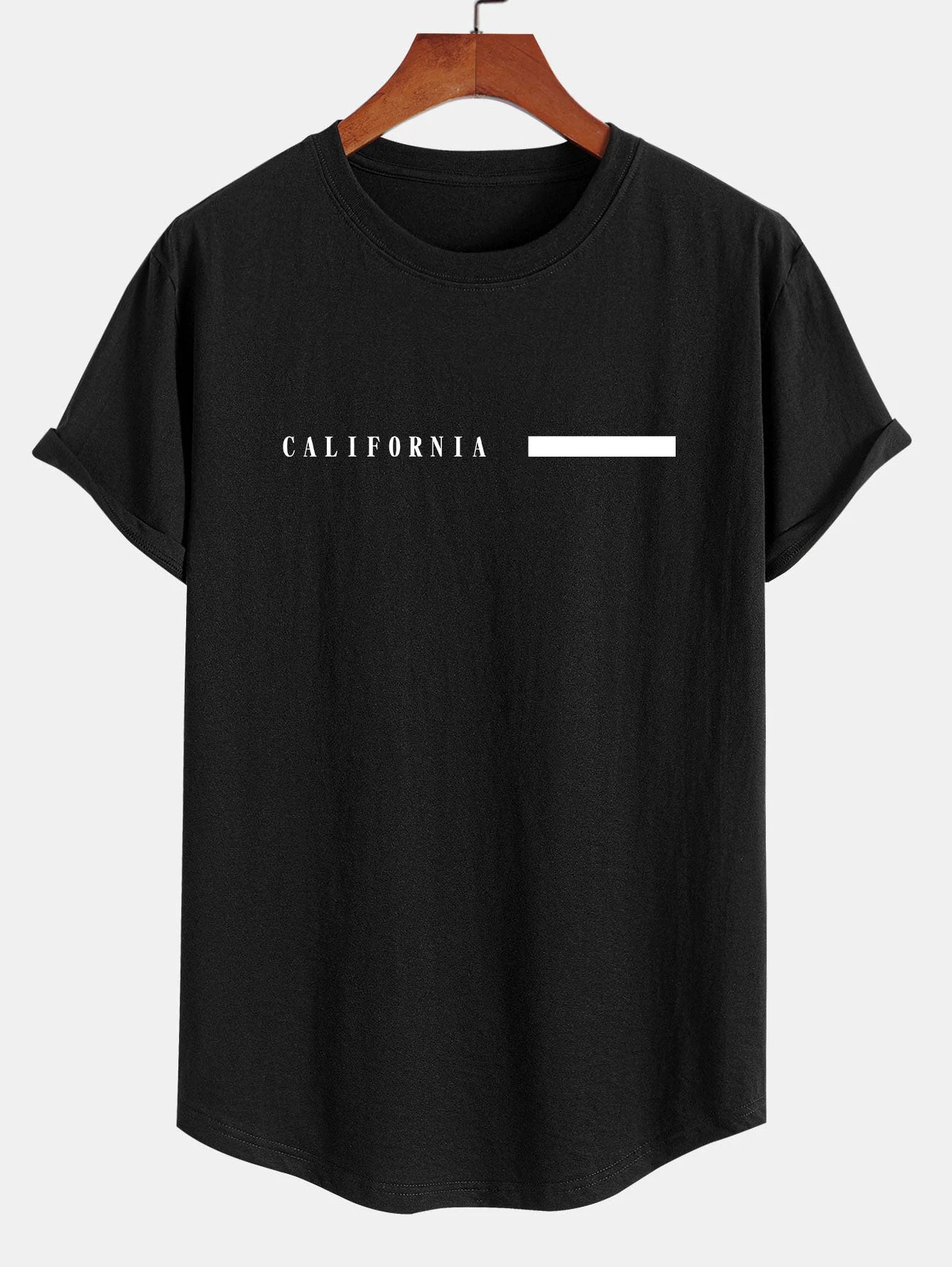 Bruno® | Slogan Print Cotton Arc Hem T-Shirt - Image 2