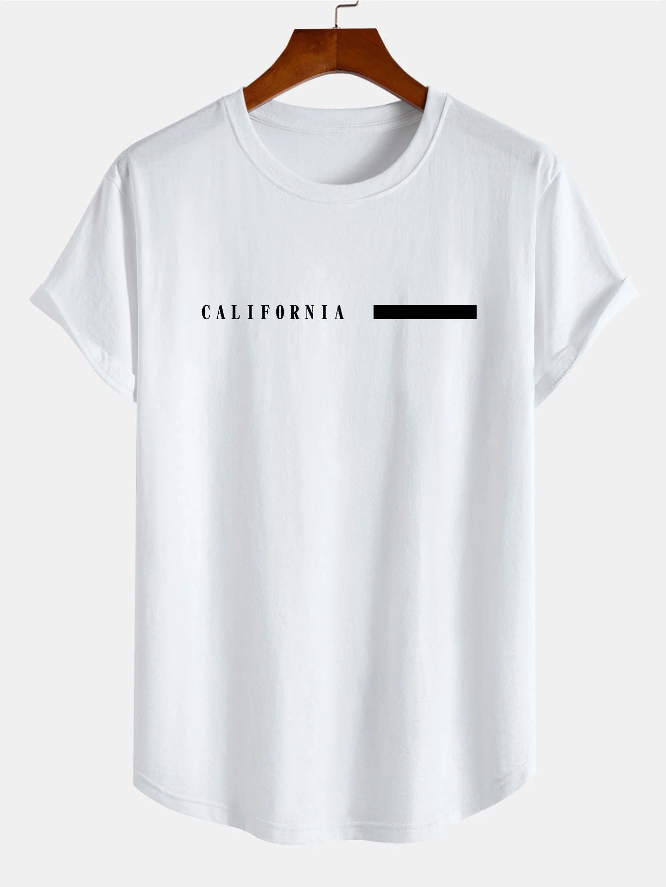 Bruno® | Slogan Print Cotton Arc Hem T-Shirt - Image 3